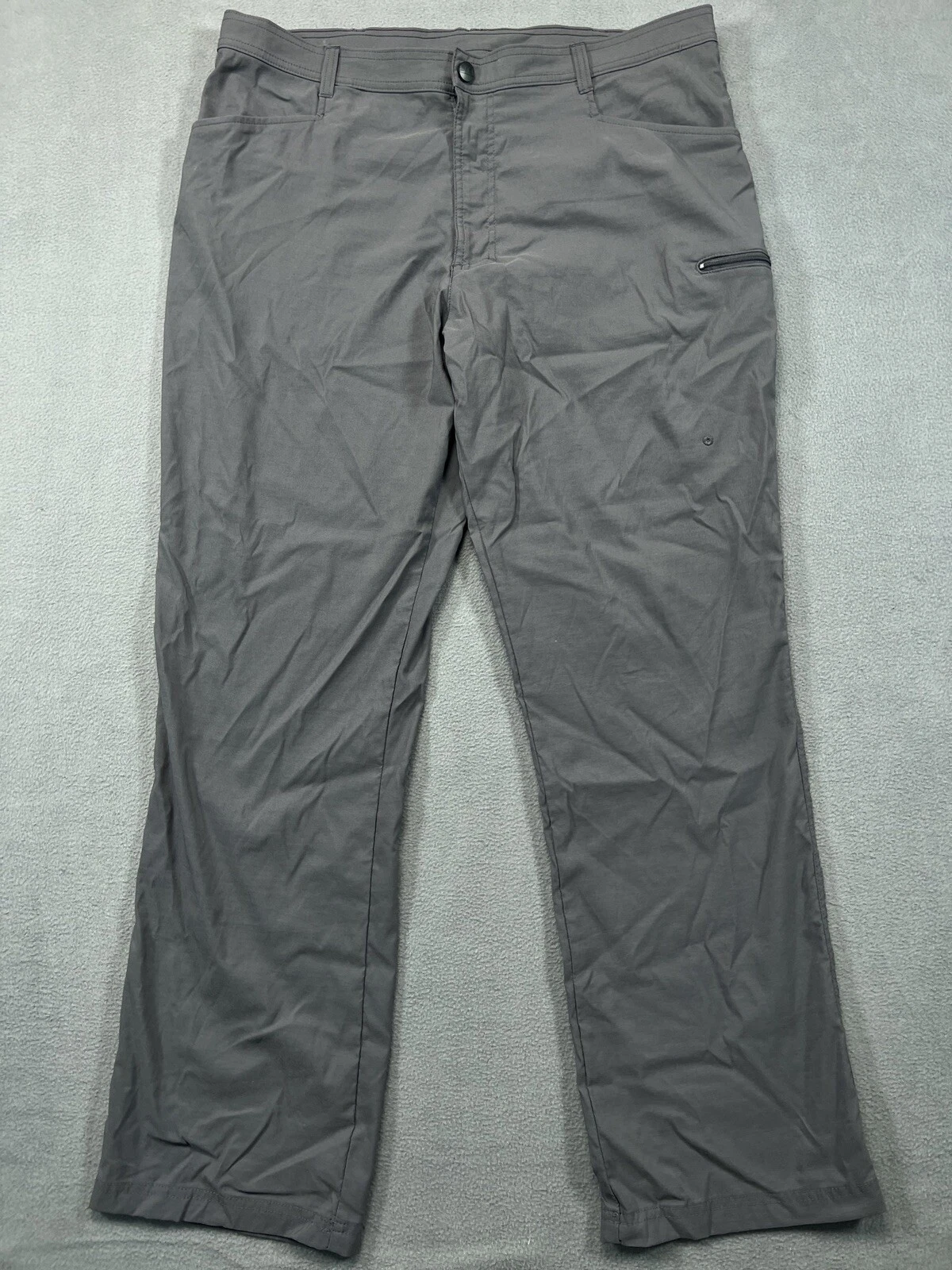 Kontoor Mens 36x30 Hiking Pants Gray Performance Nylon Panta W38 Lightweight
