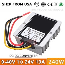 DC-DC Stabilizer 9-40V to 24V Boost Buck Converter 10A Voltage Step Up/Down 240W