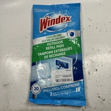 New Windex Outdoor All In One Glass Cleaning Refill 2 Pads Discontinued RARE