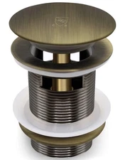 FerdY Pop-up Drain for Freestanding Bathtub, Brushed Bronze Finish,