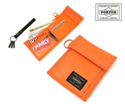 #ad #ad PORTER Capsule Compact Wallet 555 06441 Orange Nylon Yoshida Japan NEW $168.95