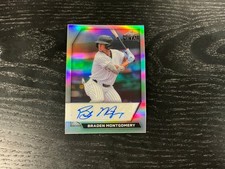 2025 Leaf Metal BRADEN MONTGOMERY SILVER PRISMATIC BASE AUTO 9/10