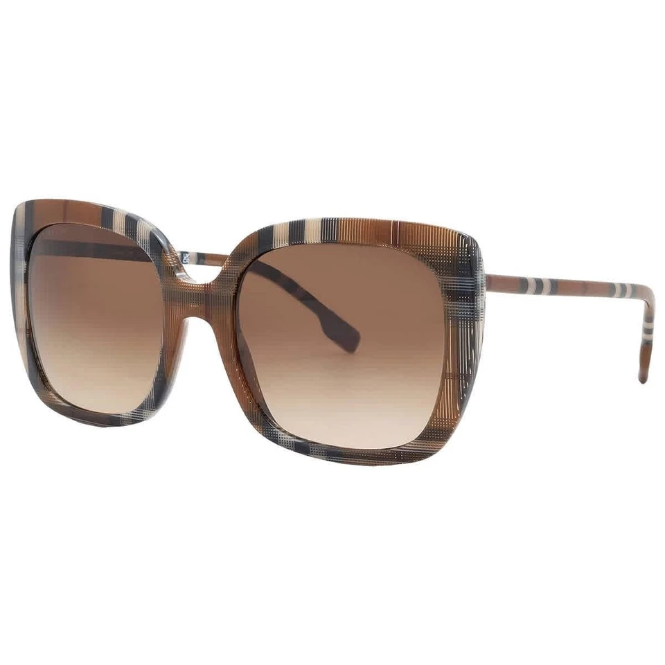 Gafas de sol BURBERRY BE4323 400513 54 mm marrón degradado a cuadros caroll Foto 4 de 4