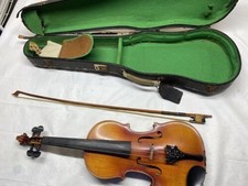 Vintage Labelled C Meisel Violin Untested Needs Repair 3/4 around 55cm length 