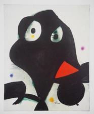 Joan MIRO: Surrealist Face - Signed Lithograph
