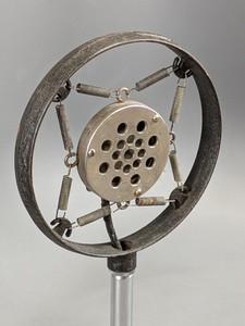 1930s Antique American Microphone Co Model SJ Carbon Button Ring Stand Original 