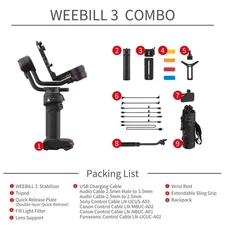 Zhiyun Weebill 3 Combo Gimbal Stabilizer for Nikon Z5 Z6 DSLR Mirrorless Camera