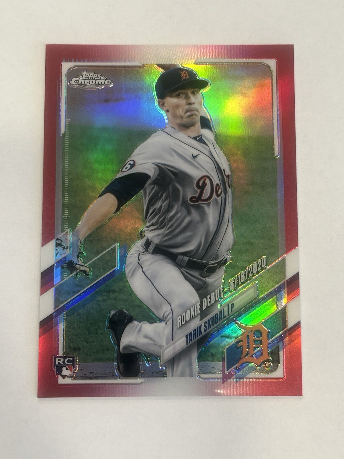 2021 Topps Chrome Update Tarik Skubal RC Red Refractor #USC82 /25 SHIPS FREE!