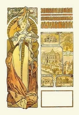 Austria: 1900 Alphonse Mucha Poster Print