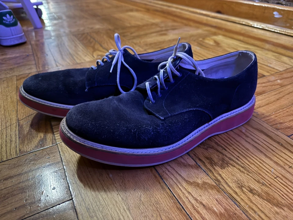 Zapatos Derby Church’s London Edición Especial Azul Marino Gamuza - Uk9 Us10 - Raros Foto 2 de 4