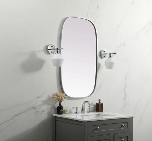 Elegant Lighting MR2B2440 Brynn 24" W x 40" H Modern Oval - Brass - Picture 10 of 12