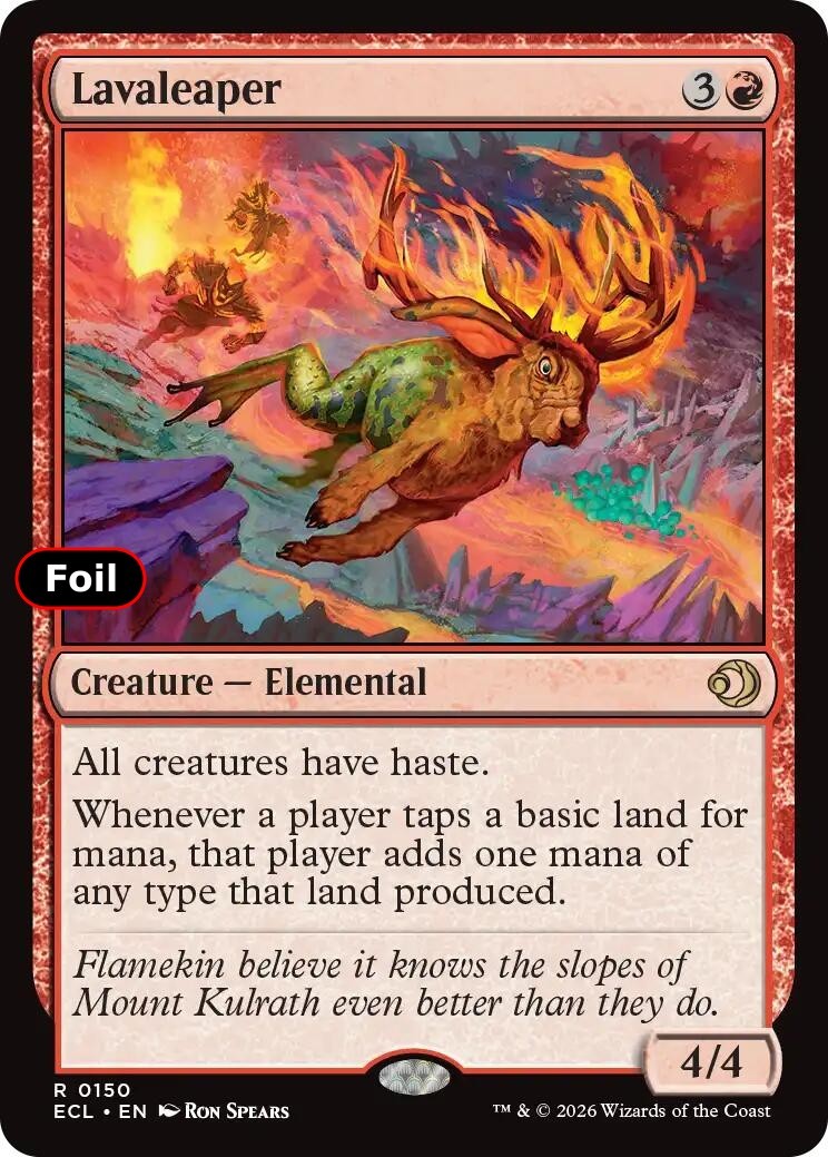 Foil Lavaleaper - 150 - NM - Lorwyn Eclipsed