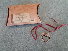 Longaberger 2005 Sweetheart Sweetest Heart tie-on for your basket NEW