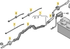 2010–2012 AUDI A4 BATTERY POSITIVE WIRING SET CABLE HARNESS USED OEM 8K1971225H
