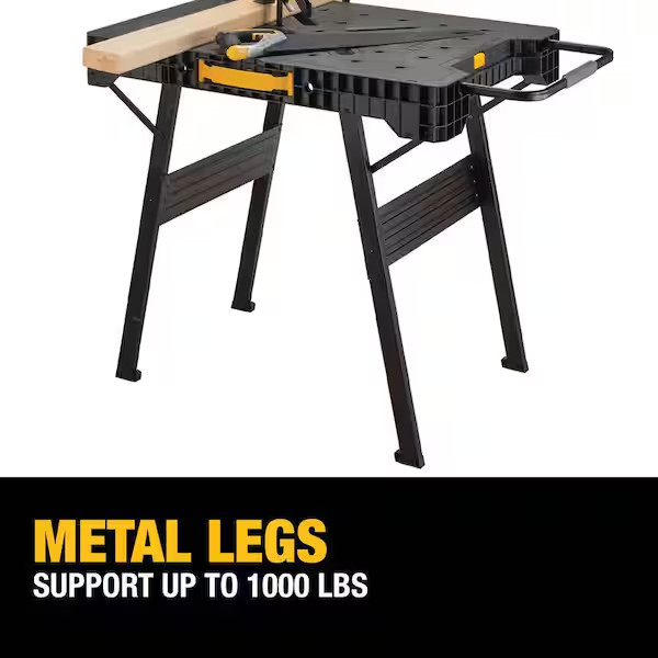 dewalt workbench folding table lightweight sturdy large surface work portable