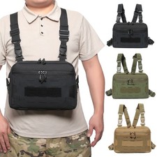 Sport Tactical Combat Chest Rig Bag Front Pouch Recon Kit Pack EDC Carry Pouch