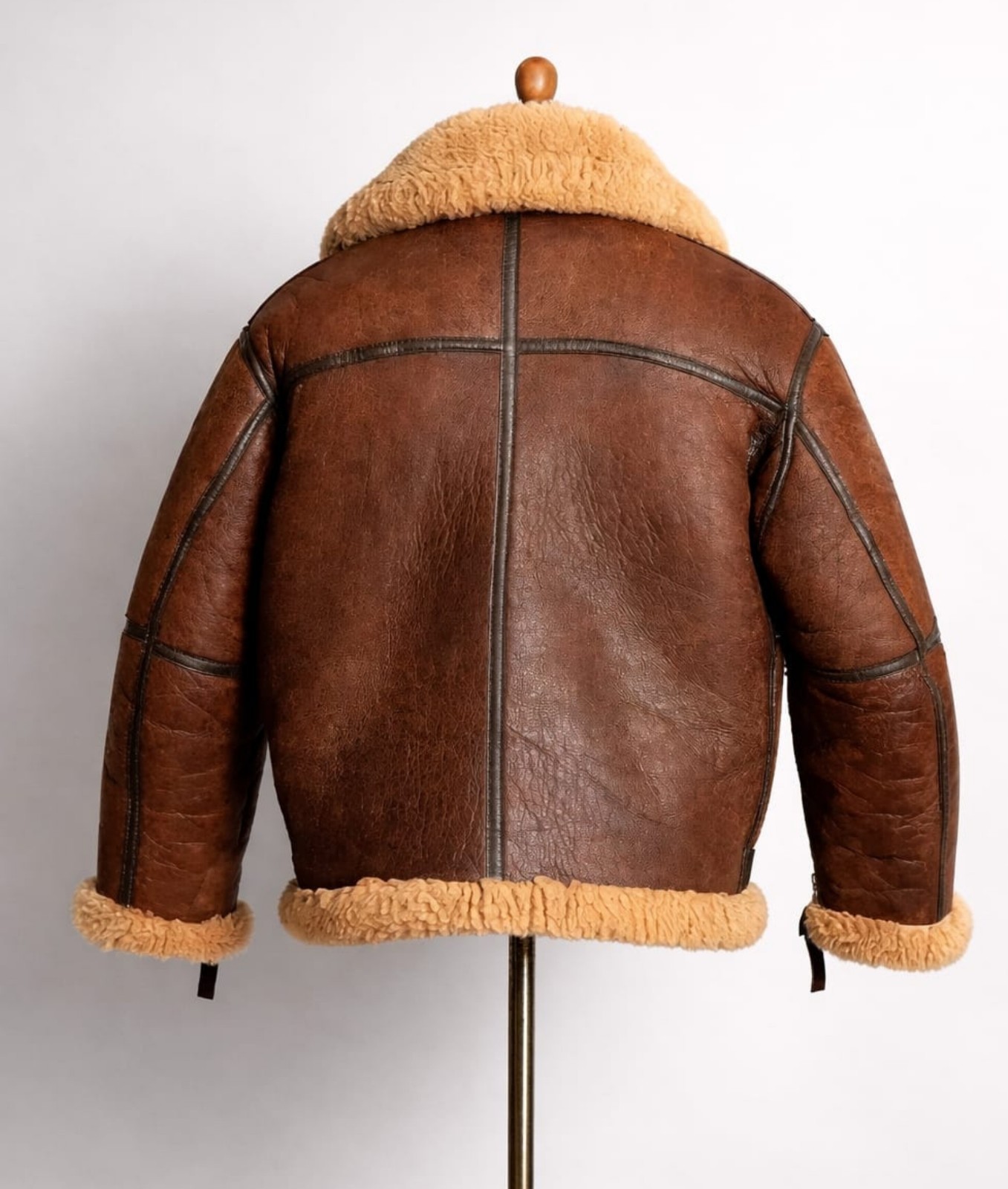 Men’s B3 RAF Sheepskin Flying Jacket – Irvin Aviator Shearling Leather Bomber Fl image 2