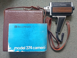 Vintage Bell & Howell Autoload 374 Movie Camera with Carrying Case Focus Matic