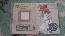 Carlos Boozer 2005-06 Upper Deck Rookie Debut Threads Jersey Piece DT-CB Jazz