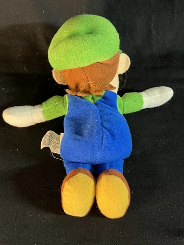 Vintage Nintendo 64 Luigi Beanbag Plush Doll w Tush Tag (BD&A, 1997) - Picture 4 of 5