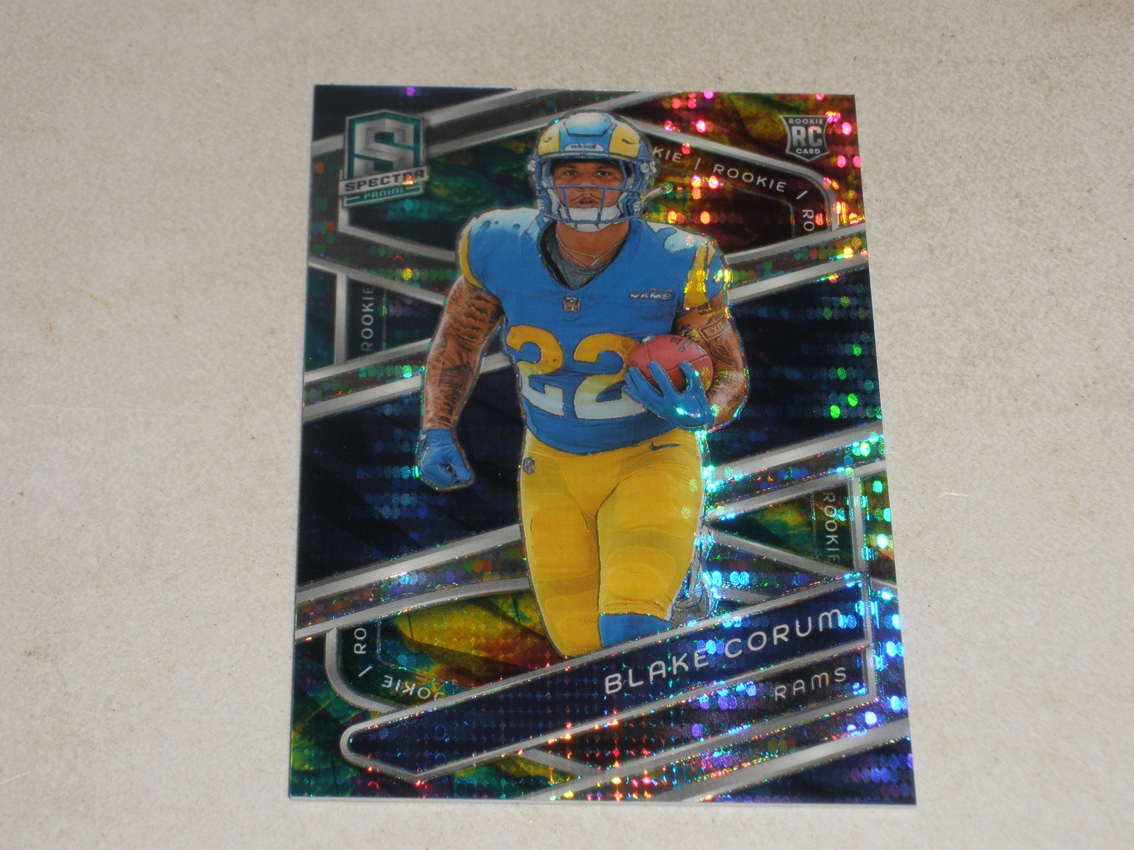 2024 Panini Spectra Celestial Prizm #135 Blake Corum 54/99 Rookie RC