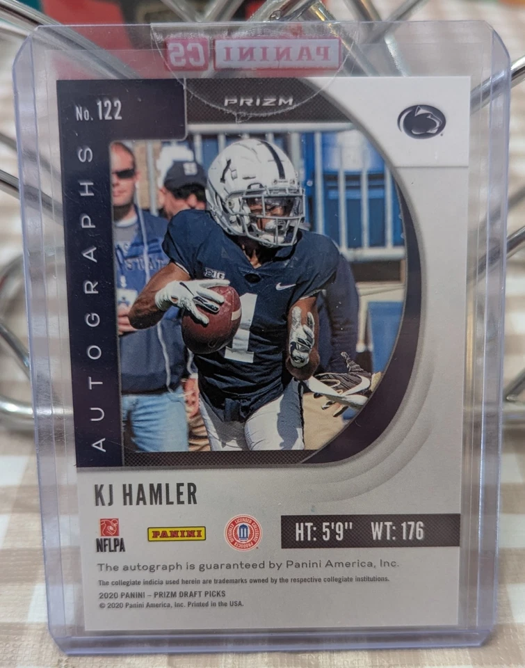 2020 PRIZM DRAFT PICKS KJ HAMLER ROOKIE SILVER PRIZM AUTO PANINI SEALED! - Image 2 of 2