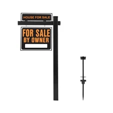VINGLI 6' Vinyl PVC Real Estate Sign Post, Commercial Realtor Home for Sale H...
