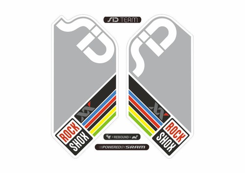 Kit autocollant blanc Rock Shox SID UCI vélo de montagne vélo d'usine style usine - Photo 1/2