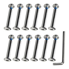 12Pcs Inline Skate Replacement Screws, 6mm OD Roller Blades Wheel Axles Beari...