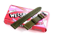 WELSBRO (USA) rare calf leather made in Italy watch strap 20mm - antique green