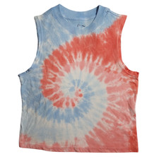Art Class Youth Red/White/Blue Tie-Dyed Sleeveless Tank Top FREE S H NWT