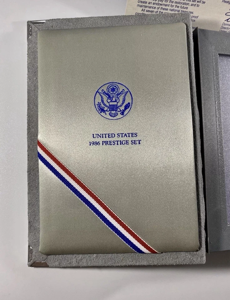1986 United States Mint Liberty Prestige 7 Proof Coin Set with Box & COA - Image 4 of 4