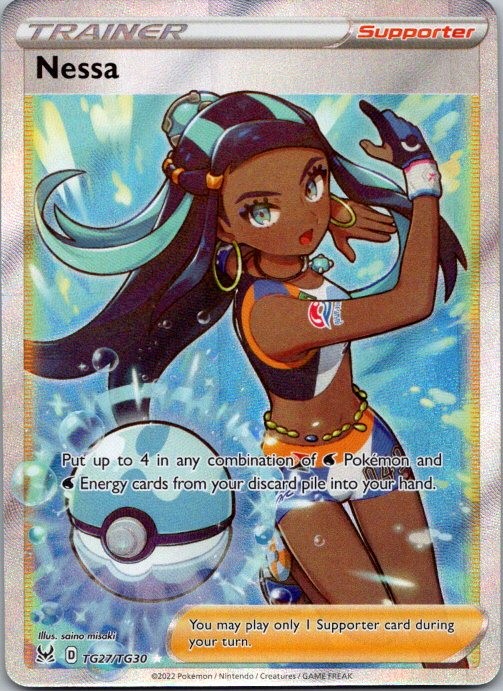 Nessa Holo Ultra Rare SWSH11: Lost Origin Trainer Gallery TG27/TG30 NM