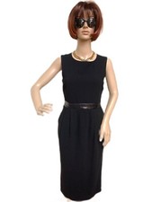 Dolce & Gabbana Black Pleated Sleeveless Sheath Dress, Size 4