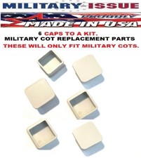 6 New Style Military Issue Military Cot End Or Feet Caps Parts Aluminum Cots