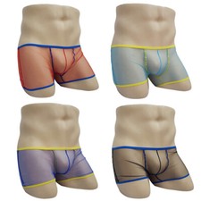 Boxer Trasparenti Da Uomo Sexy Intimo Pantaloncini A Rete Costume Da Bagno ☆