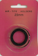 Air Tite 23mm Black Ring (Half Cent 1794-1857 and Two Cent) Coin Capsule (1)