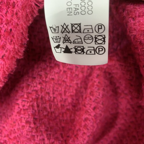 Zara Girls Overshirt Tweed Frayed Texture Jacket Fuchsia 13/14 Buttons RawHem - Picture 16 of 17