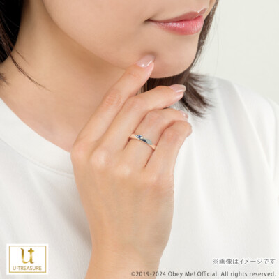 Obey Me! Secret Message Ring Lucifer Blue Sapphire Silver 925 U
