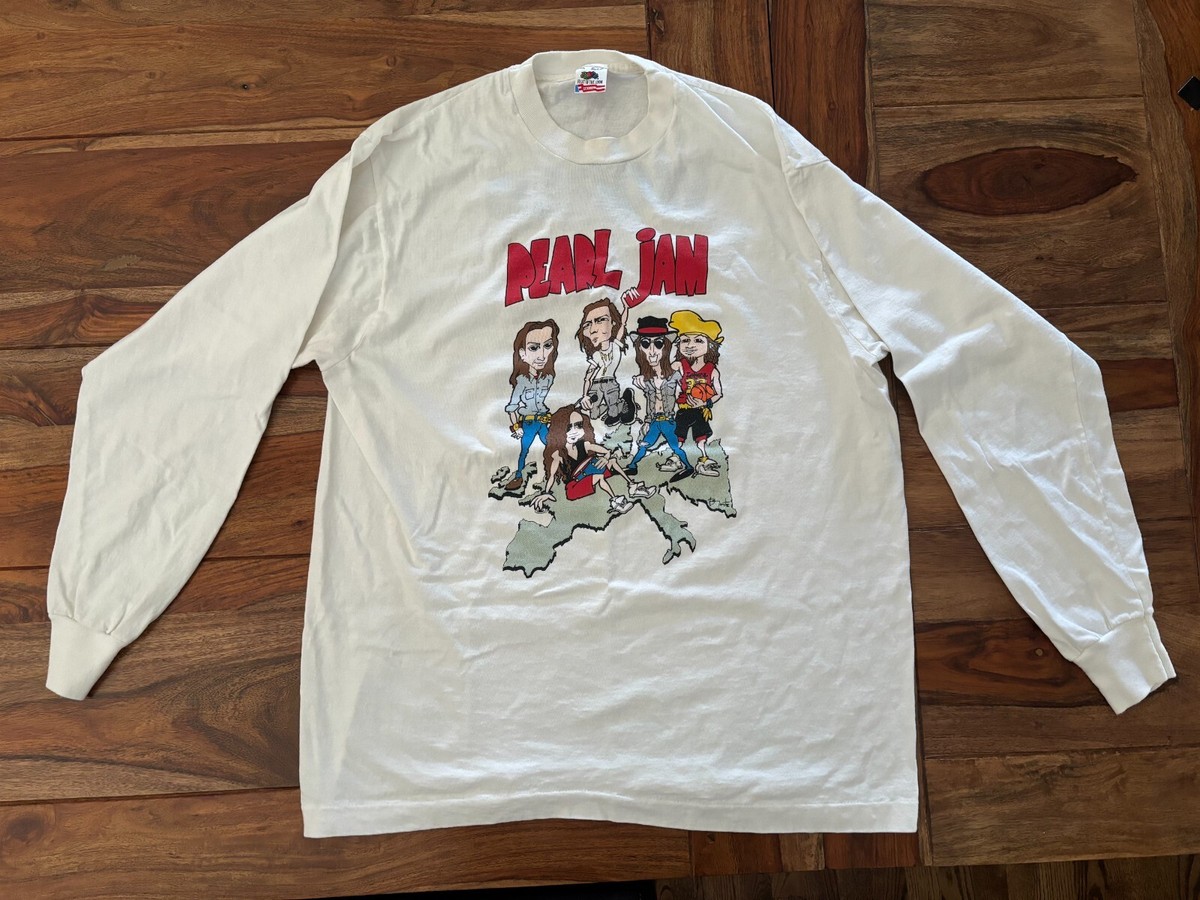 Pearl Jam 1992 World Jam XL Long Sleeve T-Shirt Concert Tour Pearl Jam 1992 World Jam XL Long Sleeve T-Shirt Concert Tour