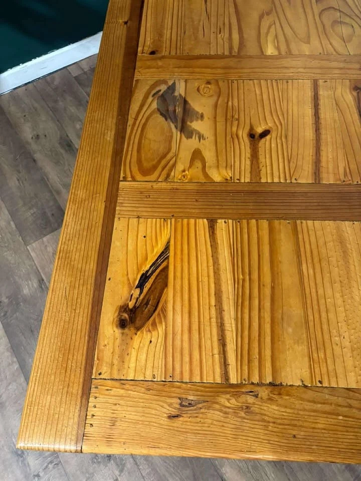 Original Mexican Pine Dining Table - Image 2 of 4
