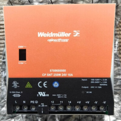 1pcs Weidmuller Switching power supply CP SNT 250W 24V 10A ，8708680000