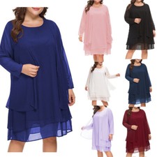 Plus Size Women Chiffon Mother Of The Bride Dress Evening Formal Wedding Jacket