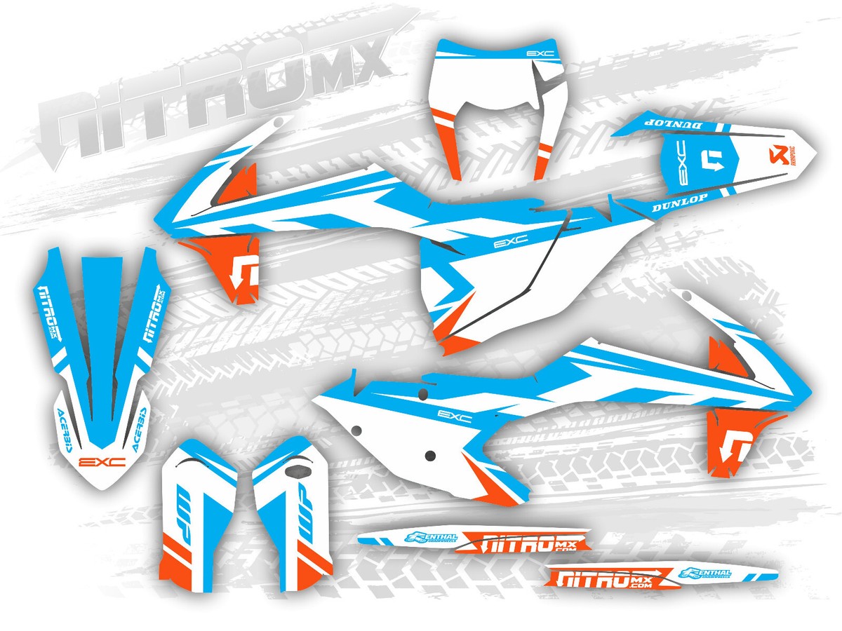 NitroMX Graphic Kit For KTM EXC/EXC-F/XC-W 125-500 – 2017-2019 Troy Lee Design