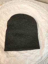 Kids Beanie Cap Hat Gray With Faux Fur Lining