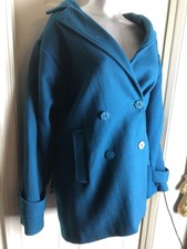 East Hollow Road Womens Teal - Double Breasted Jacket Coat -size M Medium