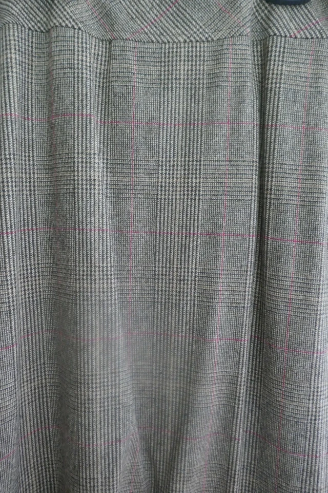 Saia xadrez Max Mara lã e cashmere tamanho 12 estilo clássico - Imagem 2 de 4