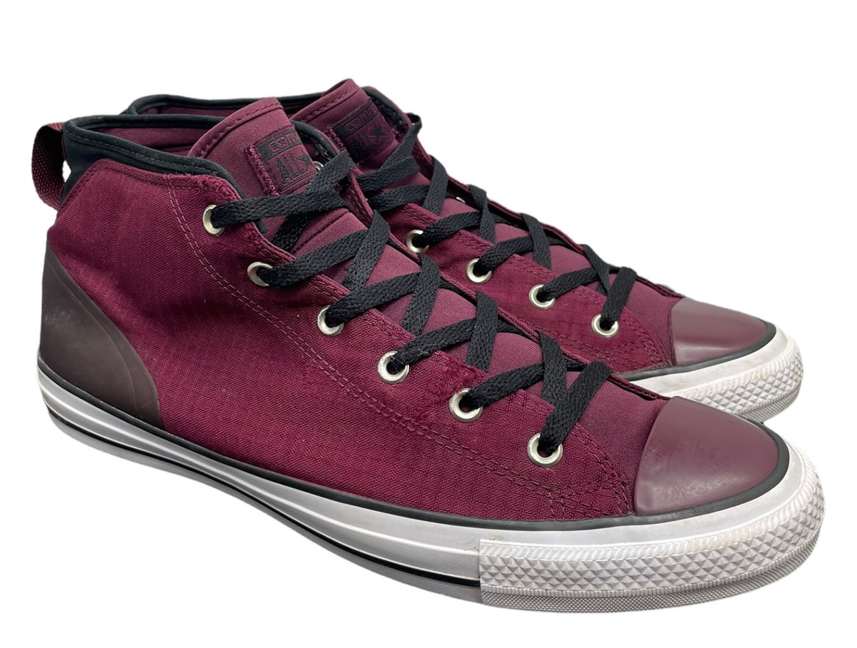 Converse Chuck Taylor All Star Mid Top Sneakers Maroon Mens