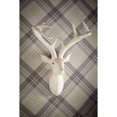 Decorazioni Di Natale Luccicante Testa Di Cervo Bianco Perla Ebay