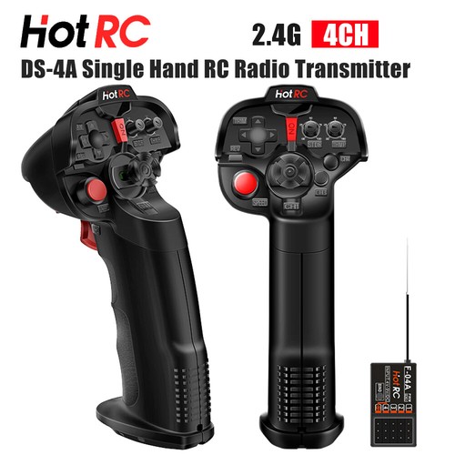 HotRC DS-4A Single Hand Transmitter 2.4G 4CH With F-04A Receiver For RC Car Boat - Picture 5 of 24